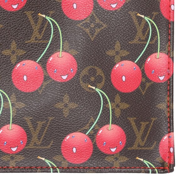 Louis Vuitton x Murakami Sac Plat Monogram Cherry Tote Bag M95010 Leather - Picture 7 of 7